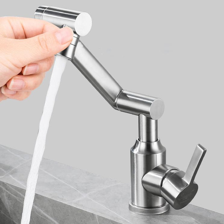 Lisslune | Swivel spout vessel sink faucet stainless steel lever handle sink faucet with water hose