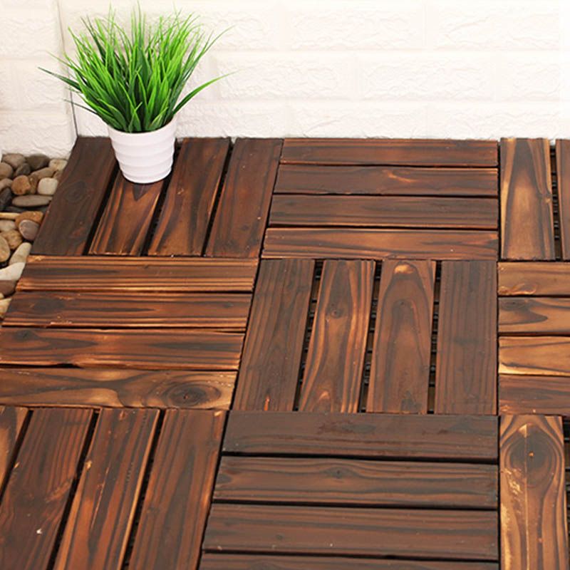 Lisslune | Connection Patio Floor Tiles Made of Solid Wood Patio Floor Tiles