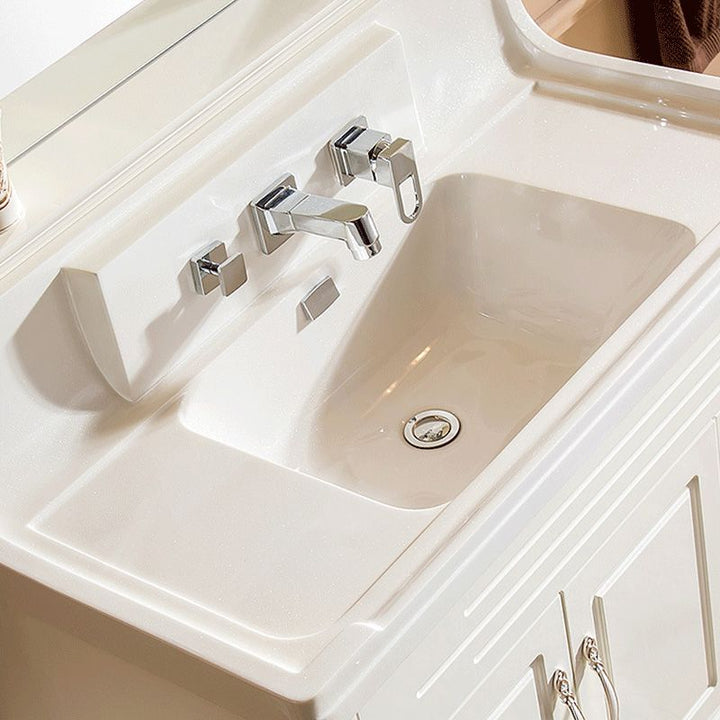 Lisslune | Wall Mounted Faucet Brass Lever Handle Bathroom Faucet Hand Shower
