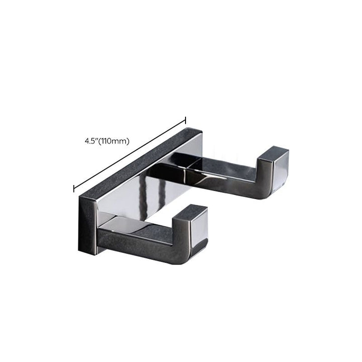 Lisslune | Polished Chrome Modern Bathroom Accessory Set made of Stainless Steel Towel Holder/Soap Dish