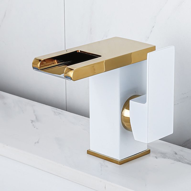Lisslune | Contemporary Sink Faucet Solid Color Low Arc Bathroom Sink Faucet