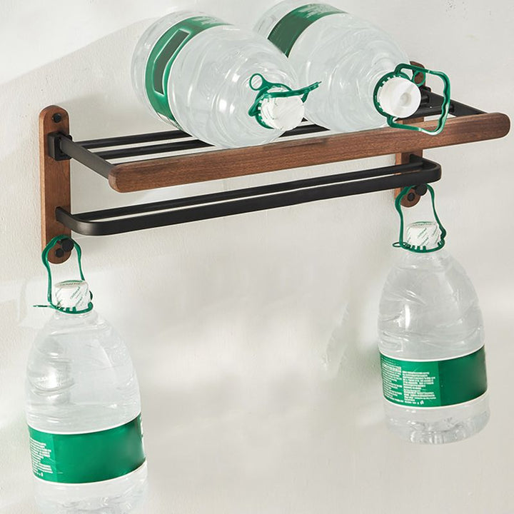 Lisslune | Modern Bathroom Accessories Set Aluminium & Wood Bathroom Fittings Set