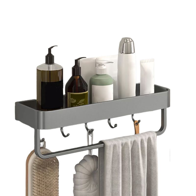 Lisslune | Modern Grey 2-piece Bathroom Accessory Set, Matt Grey, Bathroom Shelf