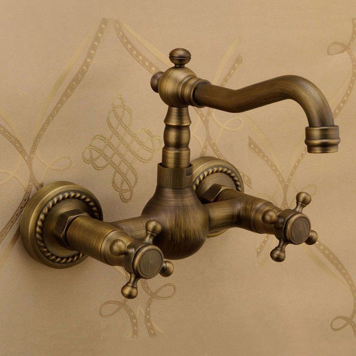 Lisslune | Traditional Wall-Mounted Copper Clawfoot Bathtub Faucet Trim Low Arc Clawfoot Bathtub Faucet