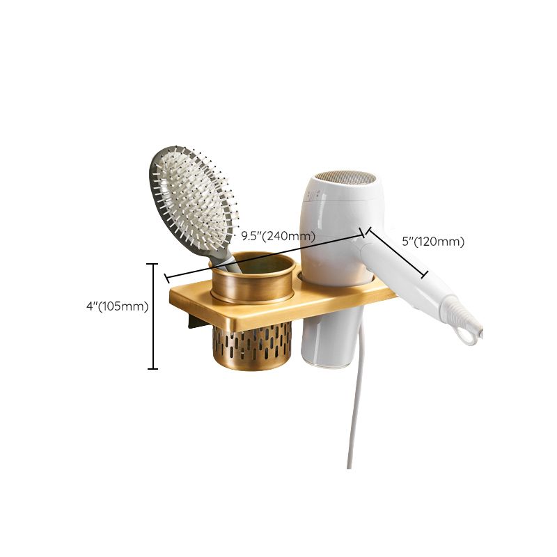 Lisslune | Vintage Bronze Bathroom Accessories Set Brushed Brass Towel Bar/Paper Holder/Bath Shelf