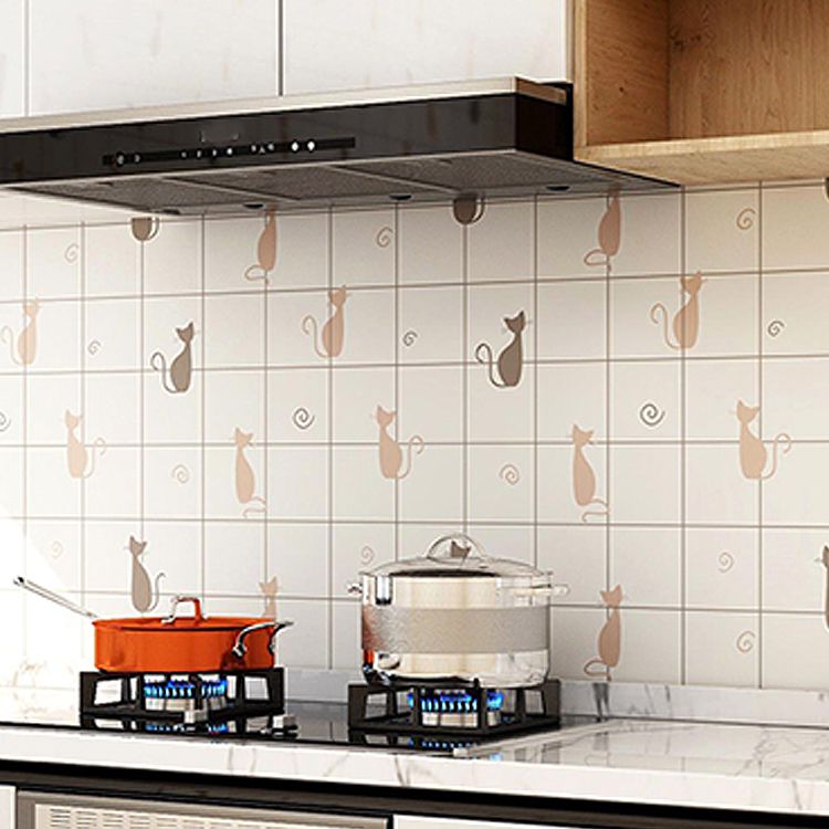 Lisslune | Modern Peel and Stick Back Wall Tile PVC Rectangular Wallpaper
