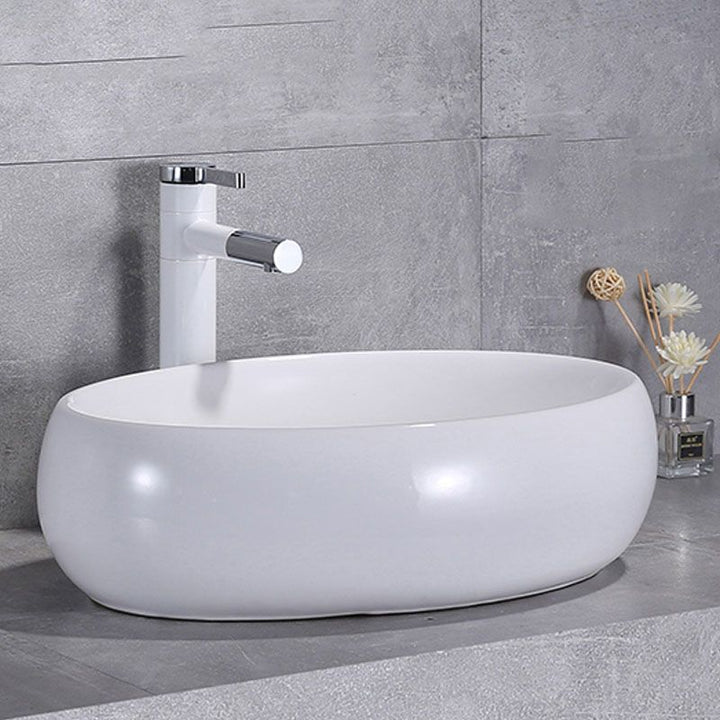 Lisslune | Porcelain Wash Basin Modern Simple Wash Bowl Bathroom Sink