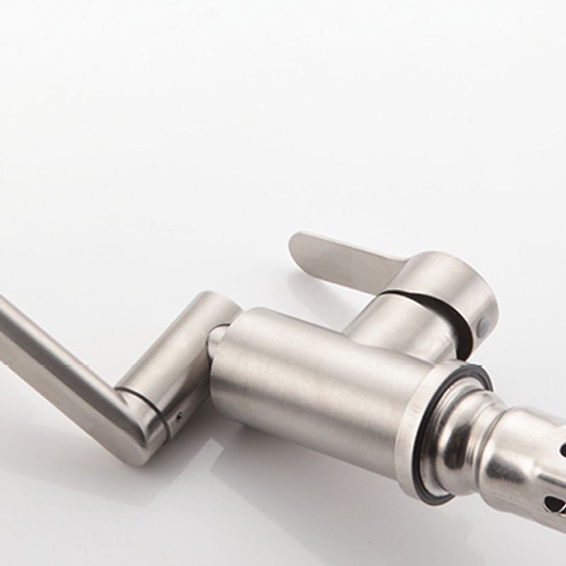 Lisslune | Swivel spout bathroom faucet single hole sink faucet with lever handle