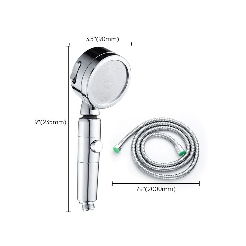 Lisslune | Contemporary Handheld Showerhead Round 3 Setting Sprayhead in Silver