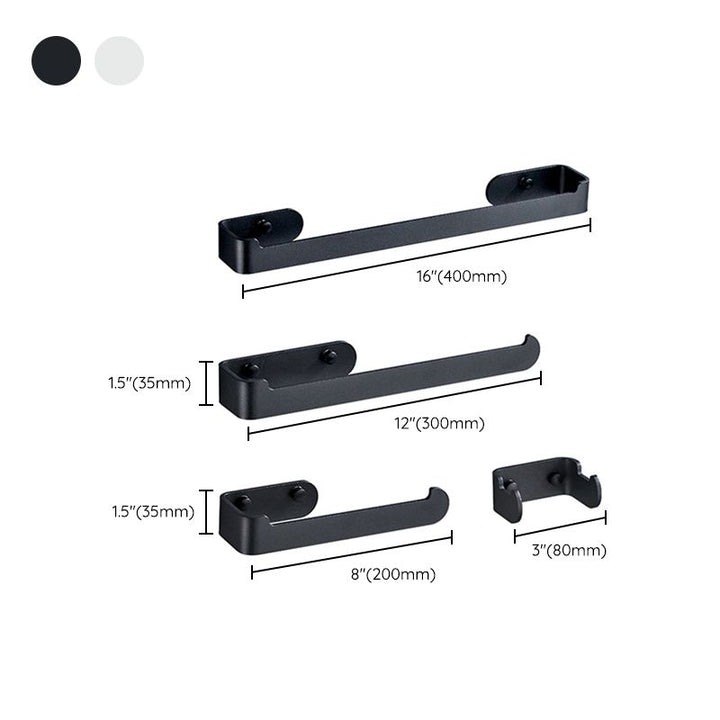 Lisslune | Aluminum Alloy Bathroom Set 4-piece Modern Style Bathroom Hardware Set