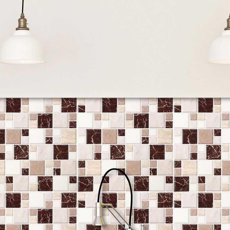 Lisslune | Pattern Matte Color Stone Peel and Stick Mosaic Tile Peel and Stick Tile Set of 2