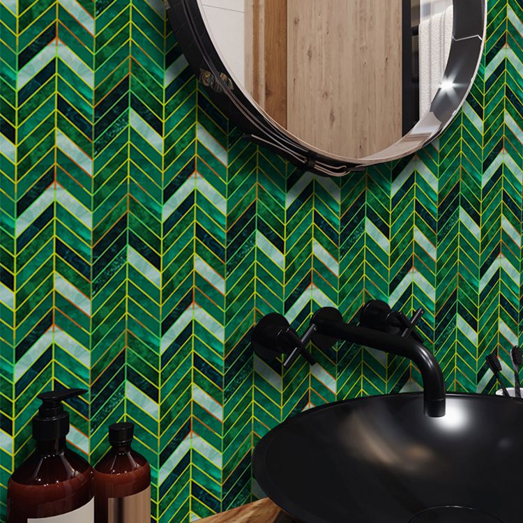 Lisslune | Polygon Peel and Stick Splash Guard Tile PVC Mosaic Peel and Stick Tile for the Kitchen