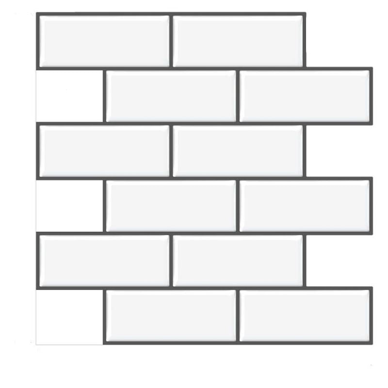 Lisslune | PVC Peel-and-Stick Tiles Waterproof Peel-and-Stick Tiles with Square Shape
