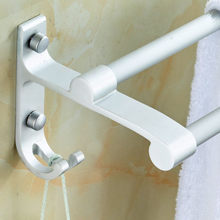 Lisslune | Silver Contemporary Bathroom Hardware Set Stainless Steel Aluminum Bathroom Set