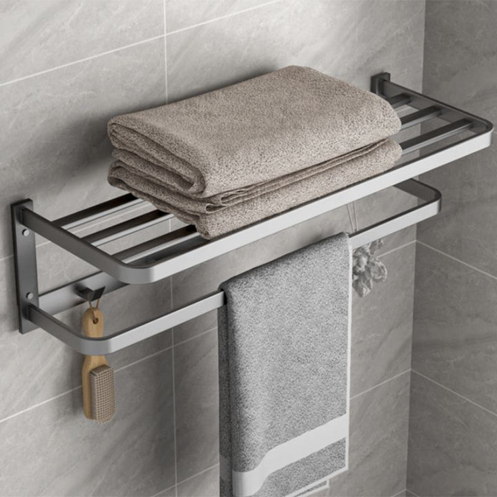 Lisslune | Modern Gray Bathroom Accessory Kit Paper Holder Bathroom Shelf Bathroom Hardware Set