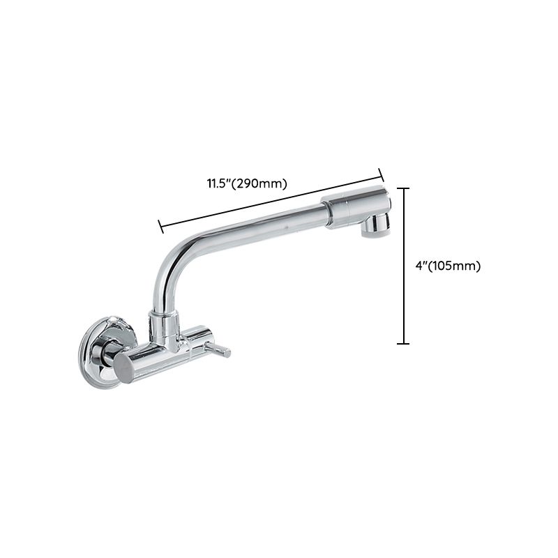 Lisslune | Wall-mounted metal bathtub filler with low arc waterfall bathtub faucet