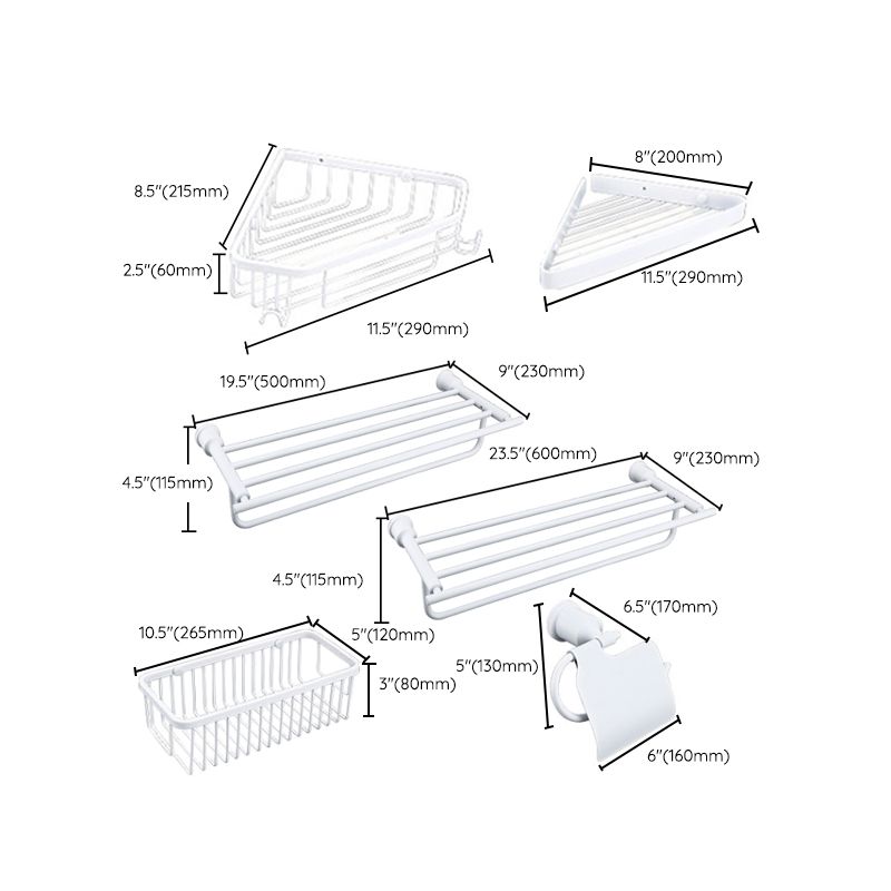 Lisslune | Contemporary white bathroom accessories as a single piece or in a set
