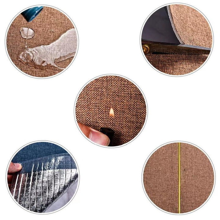 Lisslune | Modern Style Linen Wall Panel Living Room Removable Wall Covering