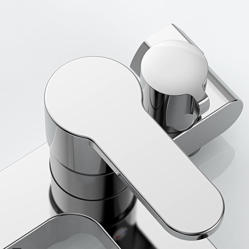 Lisslune | Single Lever Bath Mixer 2 Holes Wall Mounted Hand Shower Low Arc Tub Filler