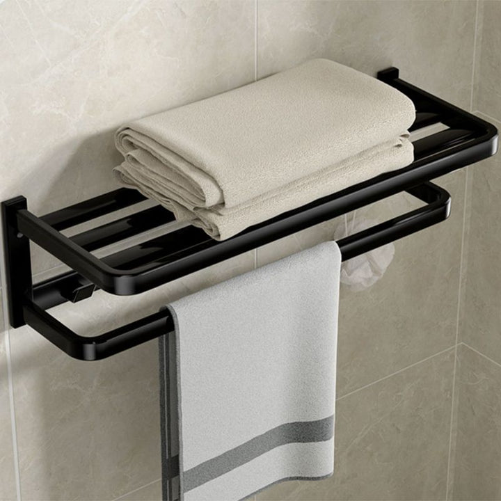 Lisslune | Modern Bathroom Set Towel Bar Paper Holder Black Bathroom Accessory Set