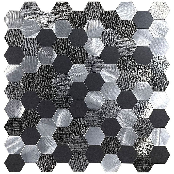 Lisslune | Water-repellent Peel & Stick Tile Hexagonal Mosaic for Splash Wall