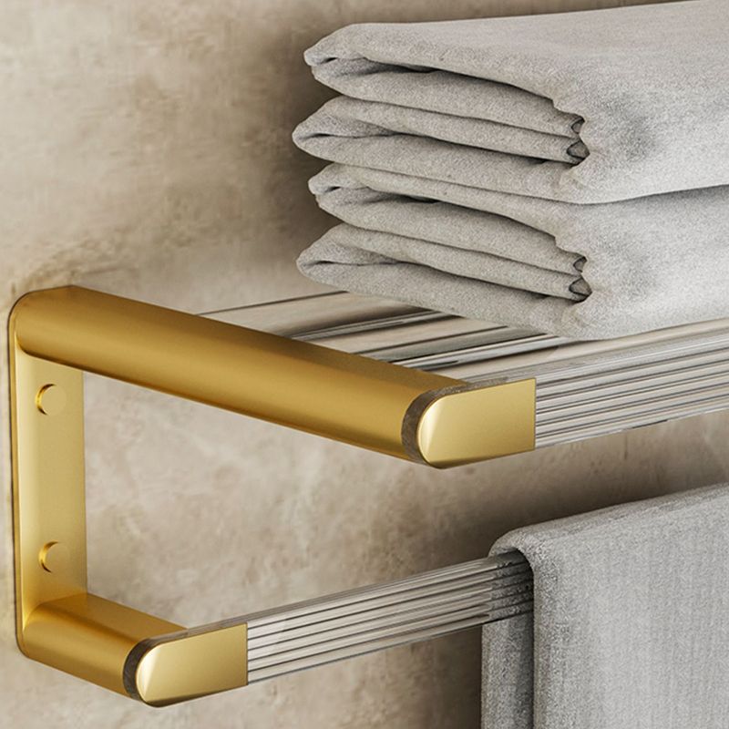 Lisslune | Modern Bathroom Accessory Set made of Gold Metal and Acrylic Bath Accessory Set