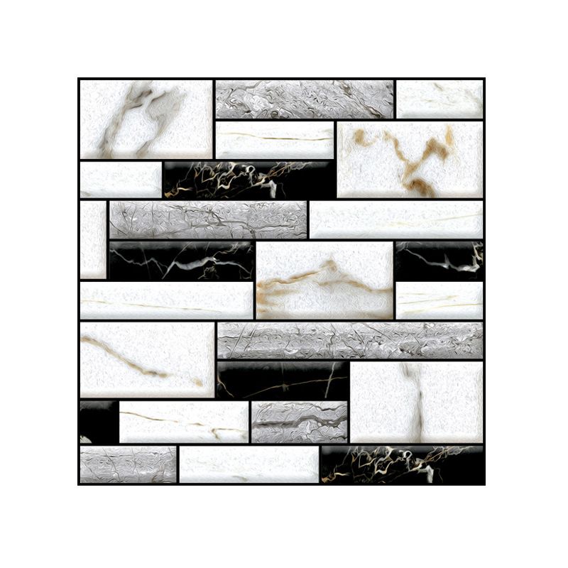 Lisslune | Plastic Peel and Stick Tiles 3D Square Waterproof Peel and Stick Tiles