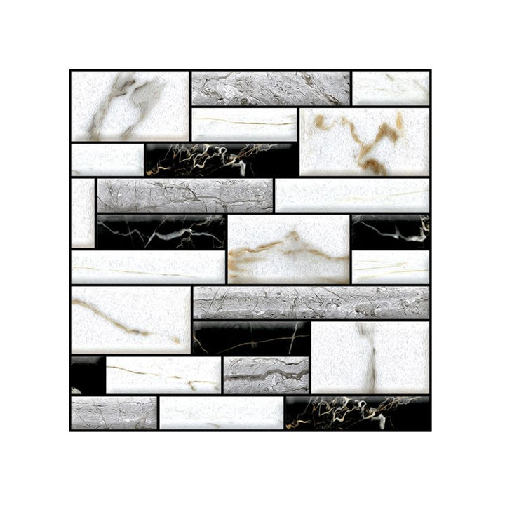 Lisslune | Plastic Peel and Stick Tiles 3D Square Waterproof Peel and Stick Tiles