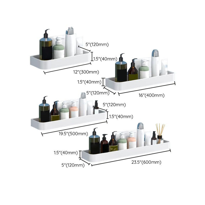 Lisslune | White 2-piece Bathroom Hardware Modern Bathroom Accessories Set, Bathroom Shelf