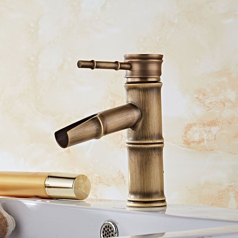 Lisslune | Lever handle basin mixer Land Low Arc Faucet Single Hole Bathroom Faucet