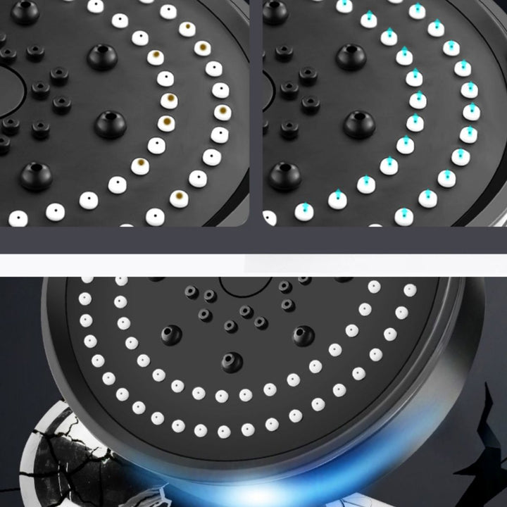 Lisslune | Round Hand Shower Adjustable Spray Pattern Wall Mounted Shower Head