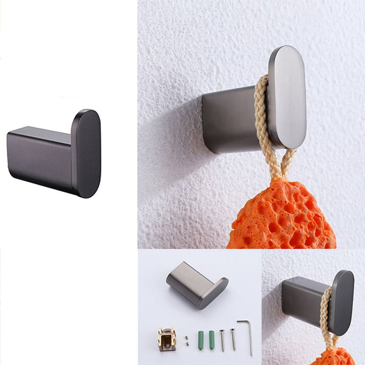 Lisslune | Dark gray modern bathroom accessory set stainless steel bathroom accessory set