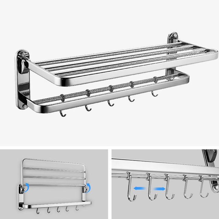 Lisslune | Modern Steel Bathroom Accessories Set Silver Bathroom Accessories Kit