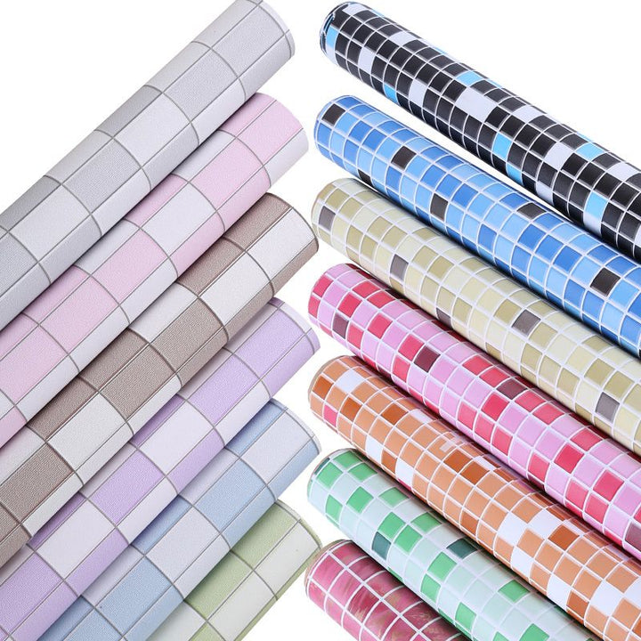 Lisslune | Colorful Mosaic Peel & Stick Tiles Waterproof Shower Wallpaper