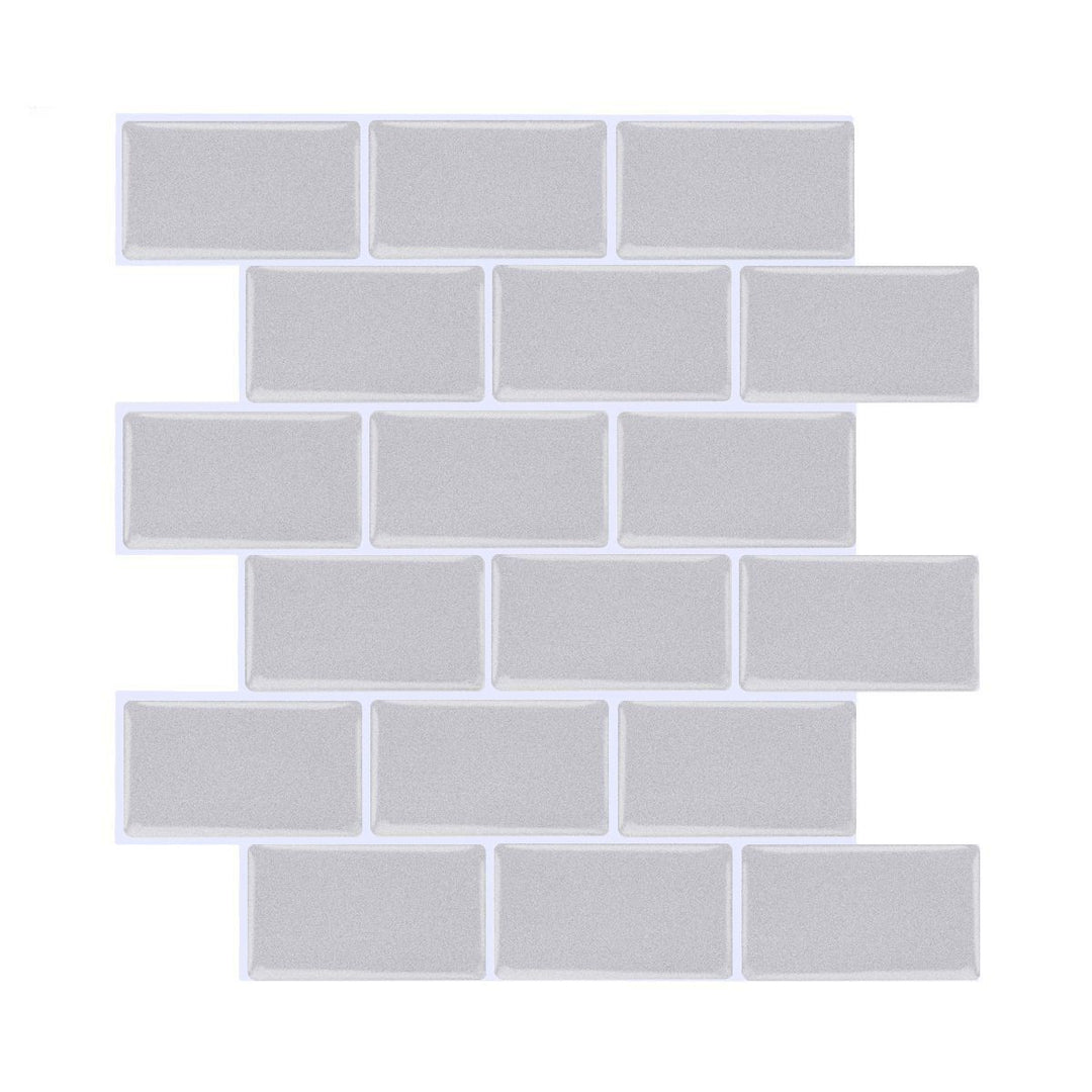 Lisslune | Peel and Stick Tiles Rectangular Stain Resistant PVC Subway Peel and Stick Tiles for the Kitchen