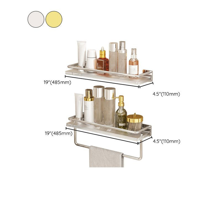 Lisslune | Modern Silver/Gold Bathroom Hardware Set Bathroom Shelf Bathroom Set