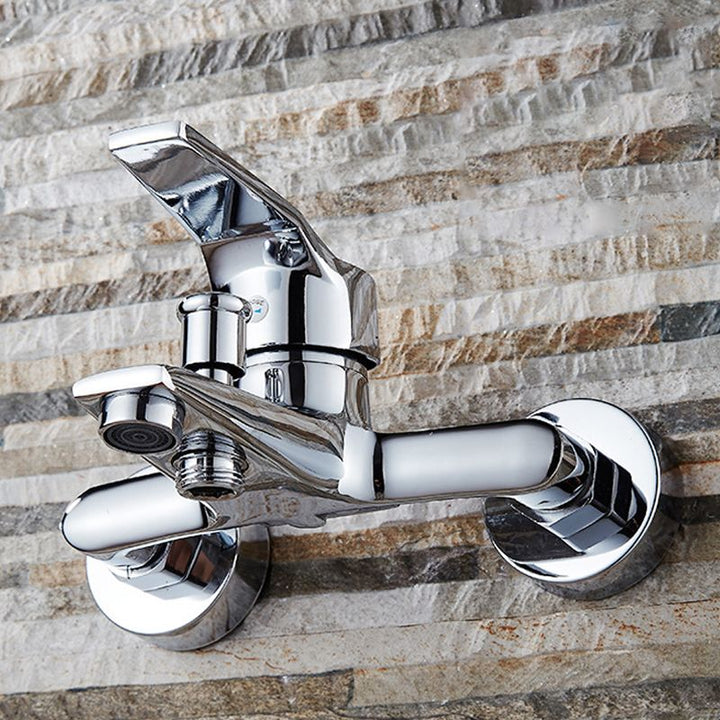 Lisslune | Modern Silver Bathtub Spout Single-Hole and Two-Hole Installation Faucet