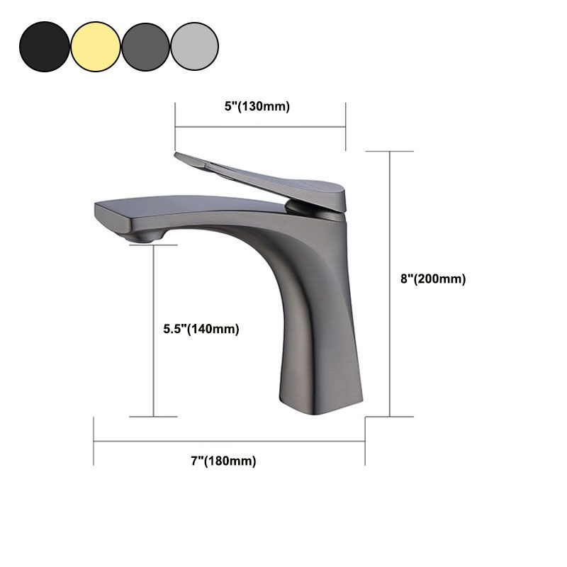 Lisslune | Modern Vessel Faucet Brass Lever Handles Low Arc with Water Hose Bathroom Vessel Faucet