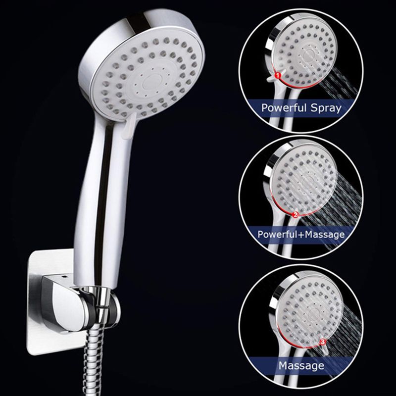 Lisslune | Contemporary Shower Combination Double Shower Head Chrome Wall Mount Round Shower Head