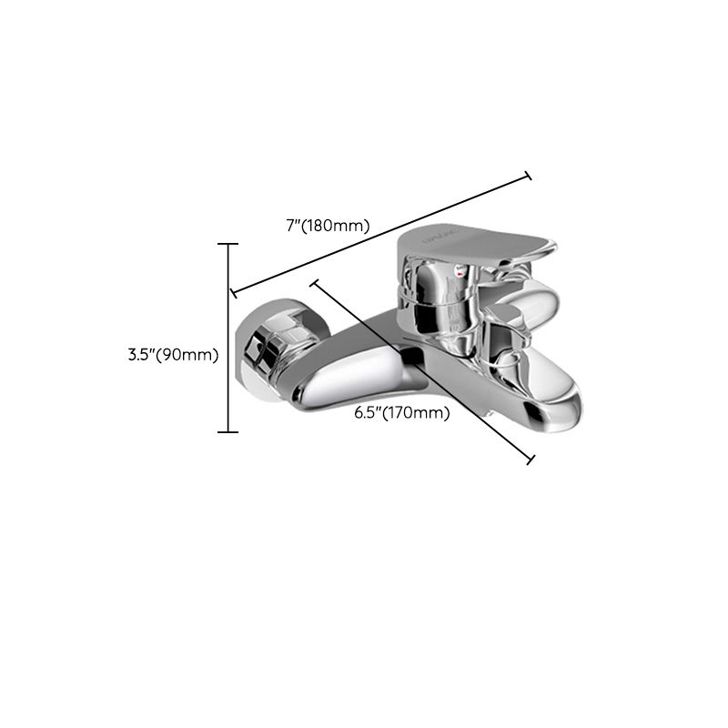 Lisslune | Popular Wall-Mounted Bathtub Faucet Fixed Lever Handle Bathtub Filler Trim