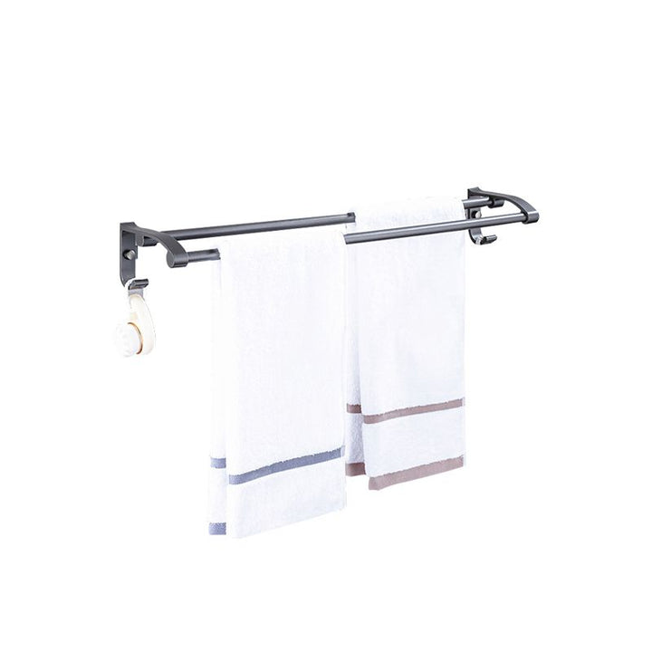 Lisslune | Matt gray bathroom accessory set bathroom shelf/towel holder & paper holder included