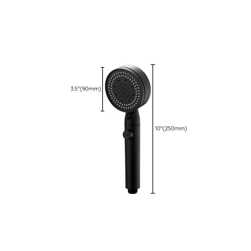 Lisslune | Classic Shower Head Adjustable Spray Pattern Round Shower Head in Black