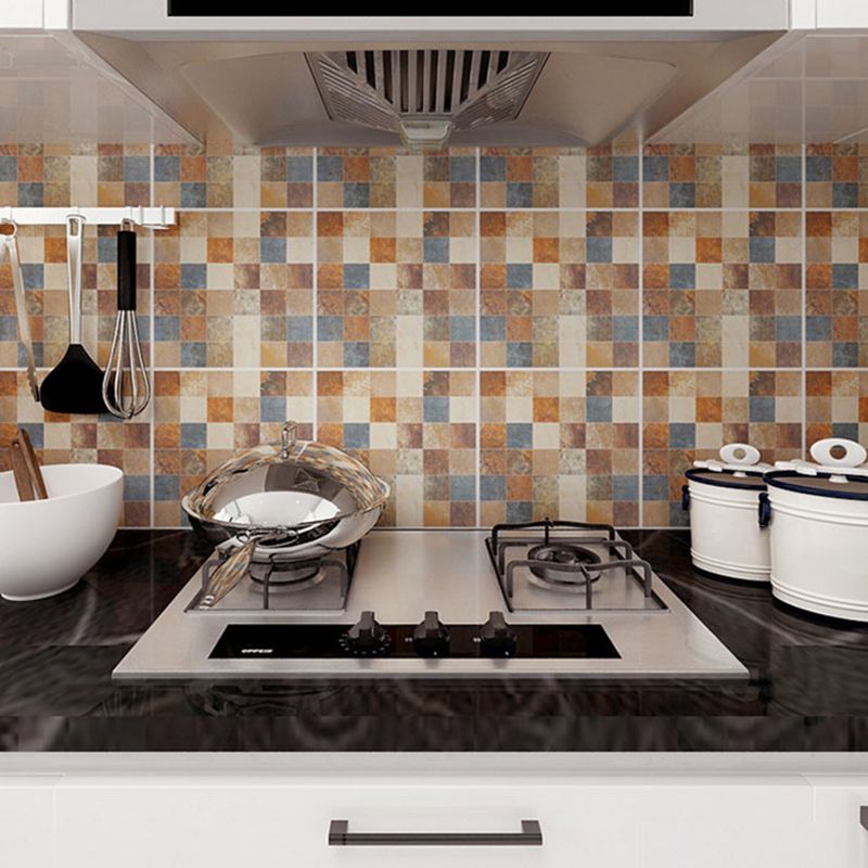 Lisslune | Peel & Stick Tiles Square Stain Resistant Plastic Peel and Stick Tiles for Kitchen 20 Pack