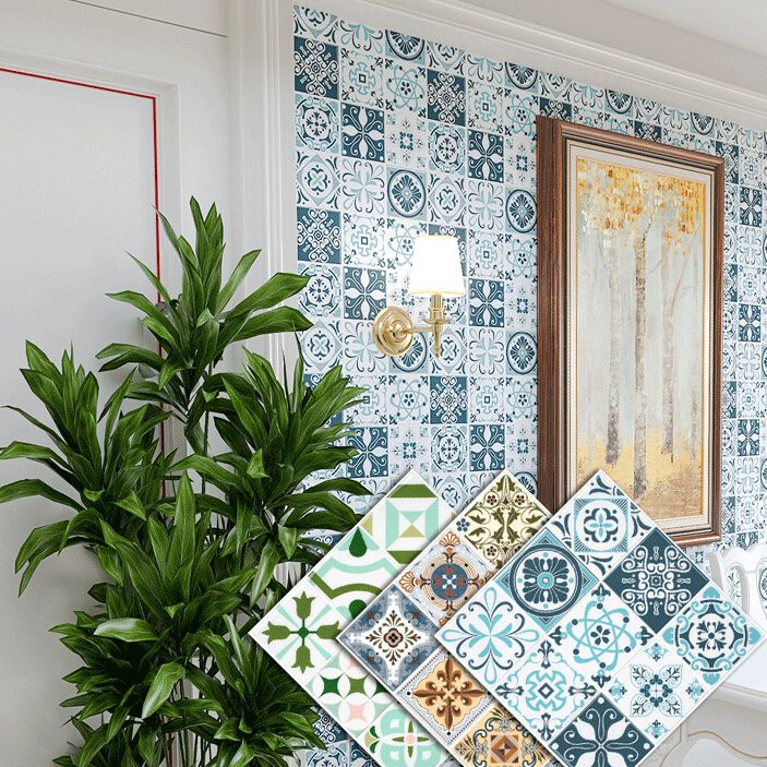 Lisslune | Plastic Peel & Stick Mosaic Tile Square Waterproof Peel and Stick Backplate
