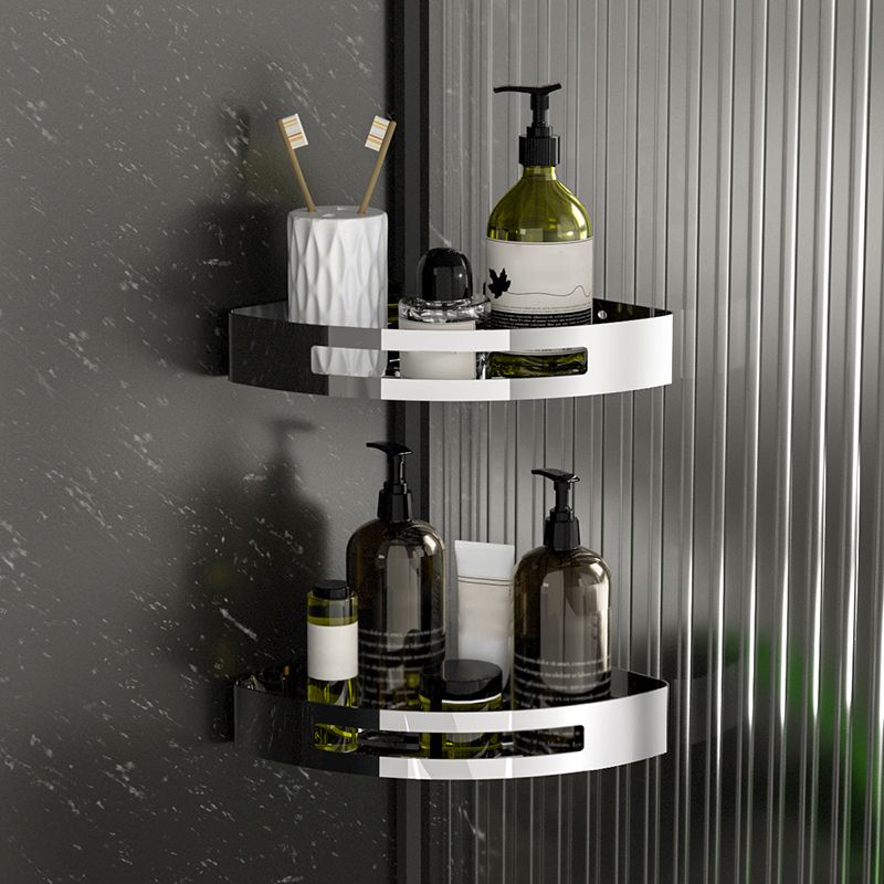 Lisslune | Polished Chrome Modern Bathroom Accessories Set Stainless Steel Triangular Shower Shelf