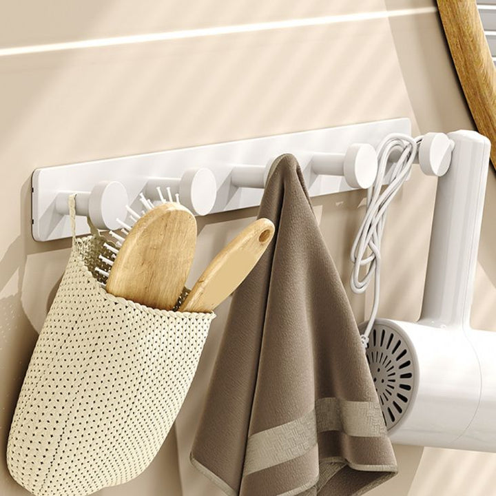 Lisslune | Modern style bathroom accessory set with bathroom shelf/towel rack/toilet brush in white