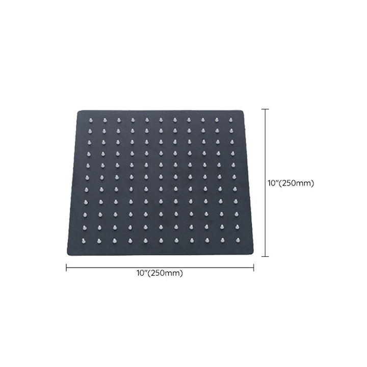 Lisslune | Black Square Fest Shower Head Modern Style Wall Mounted Shower Head