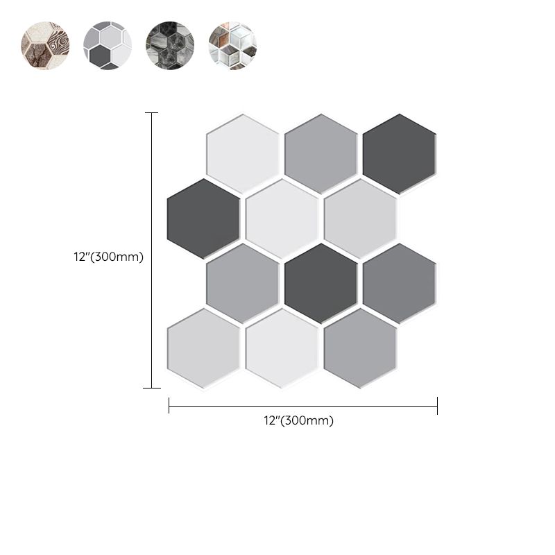 Lisslune | Mosaic Tiles Wallpaper PVC waterproof for peeling and sticking Mosaic tiles with hexagonal shape