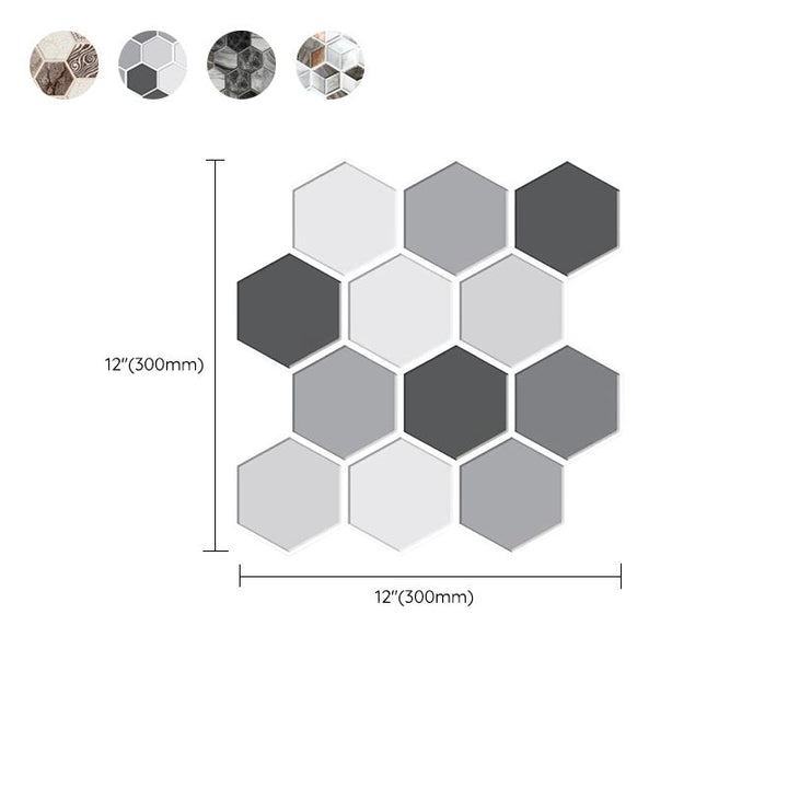 Lisslune | Mosaic Tiles Wallpaper PVC waterproof for peeling and sticking Mosaic tiles with hexagonal shape