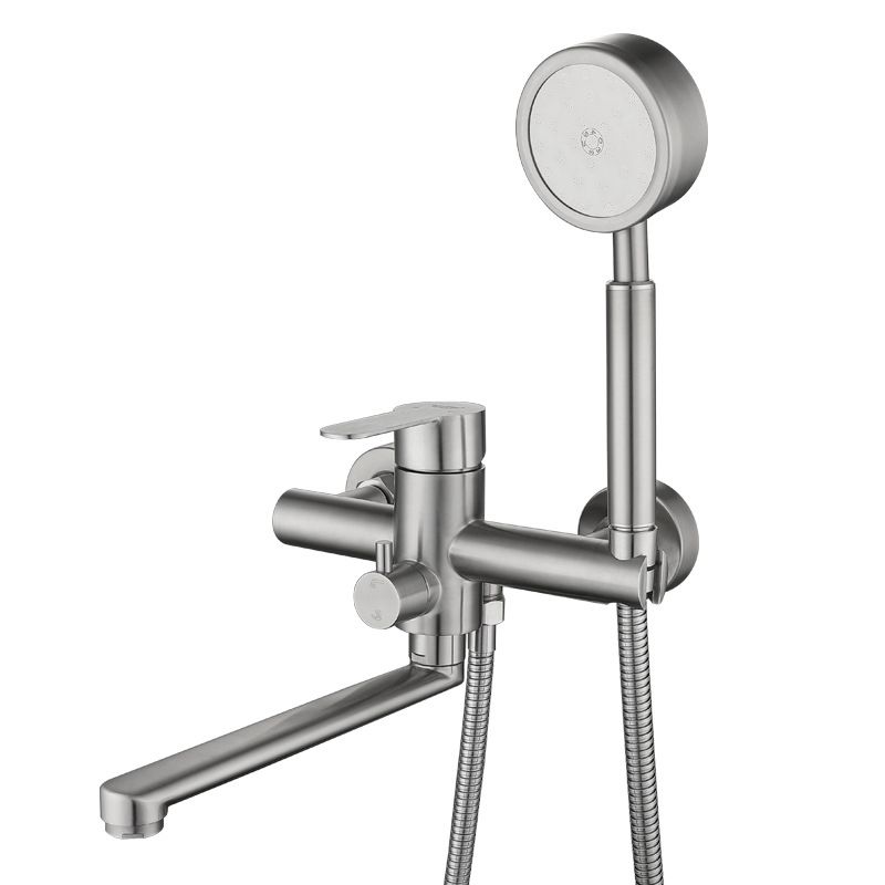 Lisslune | Wall-mounted metal bathtub filling low arch swivel bathtub mixer